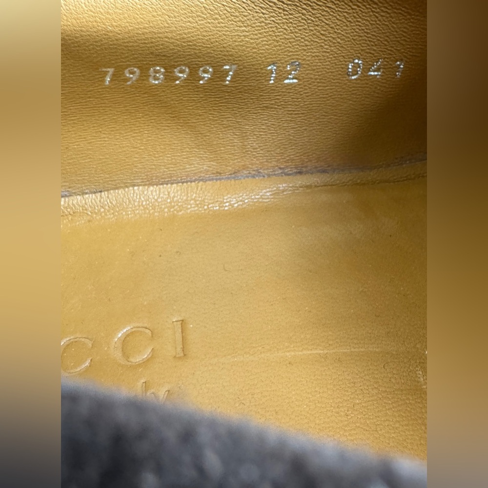 GUCCI GG Horsebit Suede Loafers Brown 12 / 12.5 US $1000 Jordaan 1953 Moccasins - Picture 10 of 10
